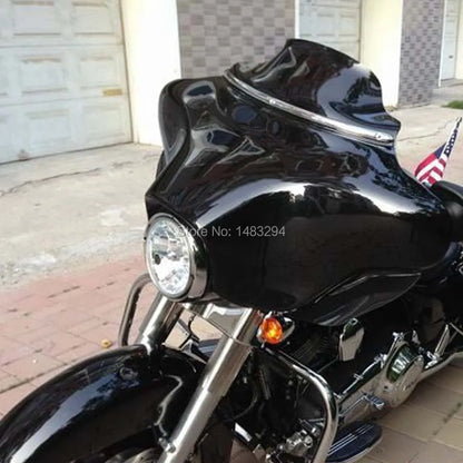 8" Dark Tint Wave Windshield Windscreen Fits For Harley Electra Street Glide Touring FLH 1996-2013