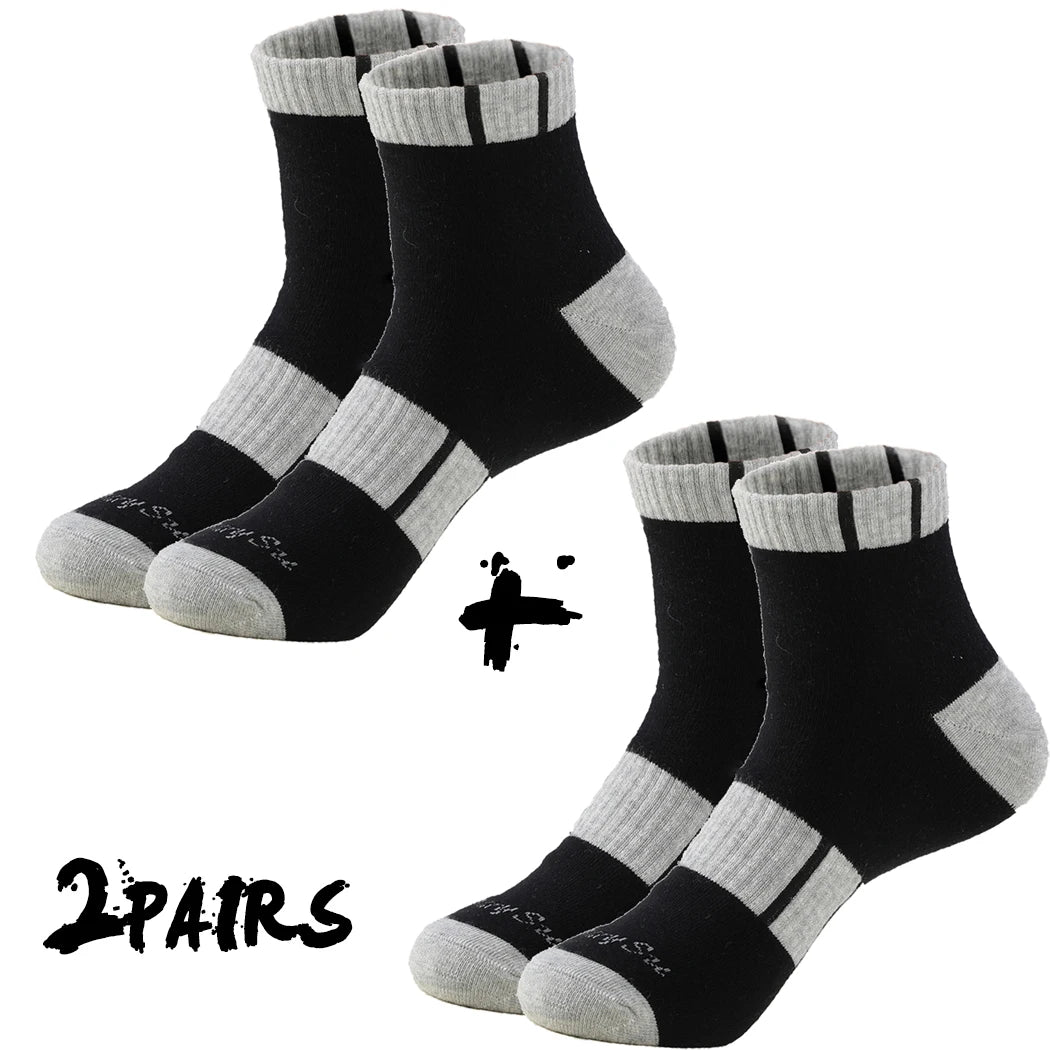 2 Pairs/Lot Running Socks Men Sport Outdoor Casual Cotton Red Stripes Compression Black Colorful Sock Male Gifts 21 Colors