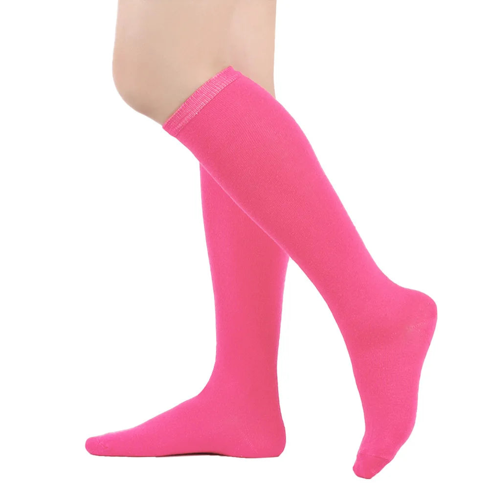 Middle Tube Sock Women Striped Knee High Ladies Japanese Harajuku College Style Cotton Summer Calf Sock Black White Female Gift