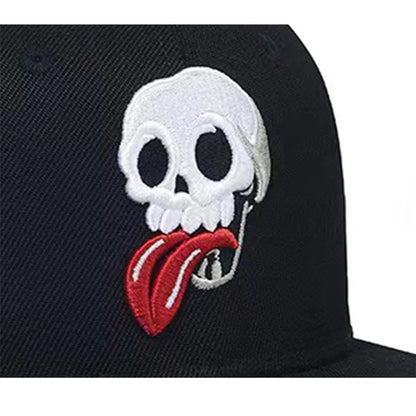 Unisex Skeleton Finger Embroidery Hip-hop Hats Spring Autumn Outdoor Adjustable Casual Baseball Caps Men Women Sunscreen Hat