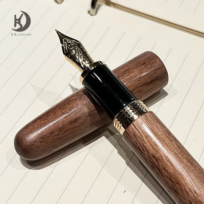 Sandalwood/walnut Calligraphy Ink Pen,Corporate Souvenir Elegant Business Fountain Pen for Men Women