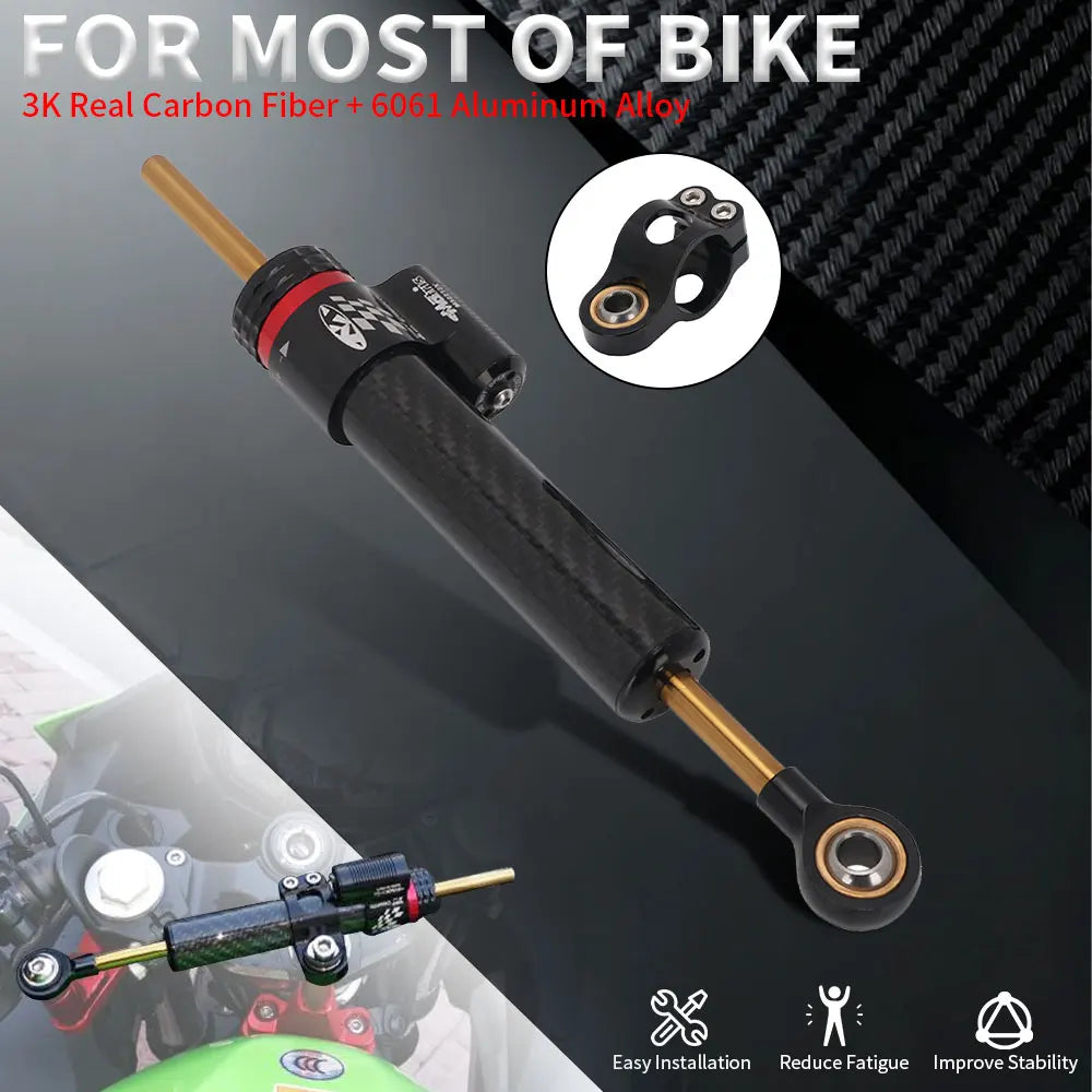 250mm Adjustable Damper Steering Stabilize Motorcycles For YAMAHA MT09 MT07 YZF R1 R6 Z300 Z250 Ninja 300R FZ1 XJR1300 Dirt Bike