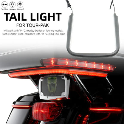 New Motorcycle LED Tail Light Turn Signal Lamp Light Smoke For Harley Tour-Pak Ultra Limited Road Glide Ultra CVO 2014-2023