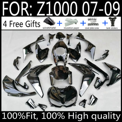 For Z1000 Z 1000 ZR1000 2007 2008 2009 Motorcycle Fairing Kit ABS Plastic Body Injection mold Fairings Bodywork Bodykits