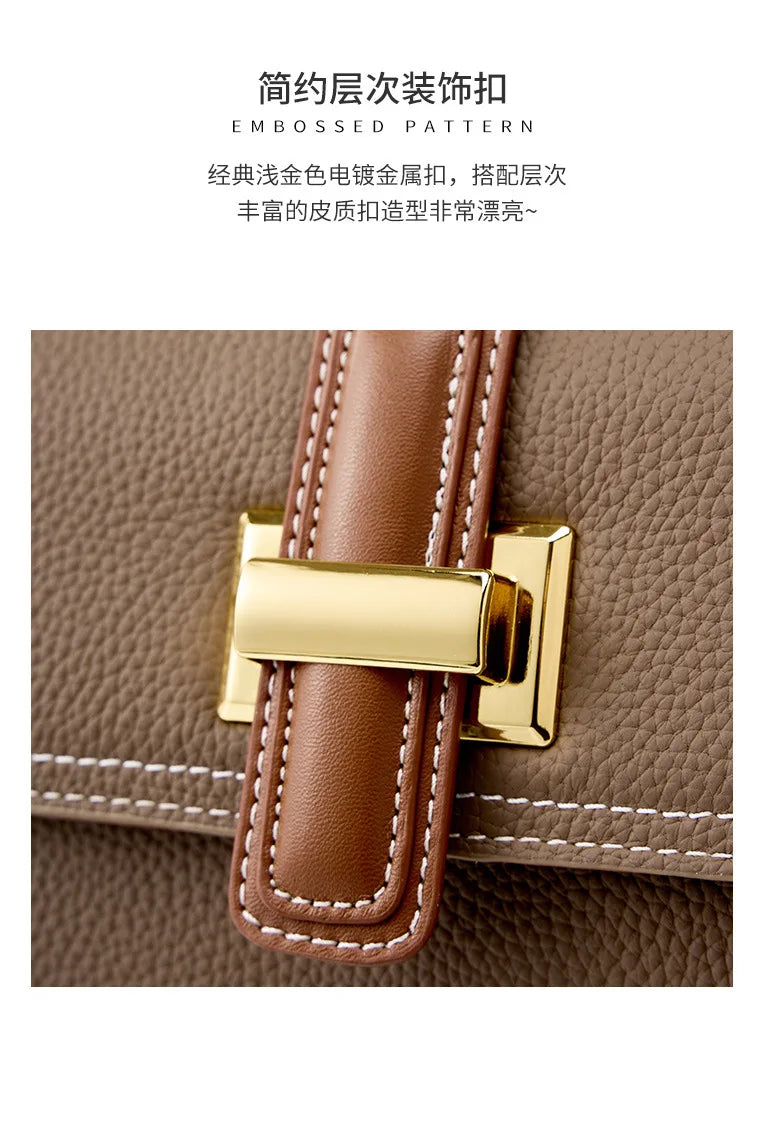 Luxury handbags female crossbody bags small square shoulder bag mom women bags new fashion 2025 genuine cowhide leather satchel