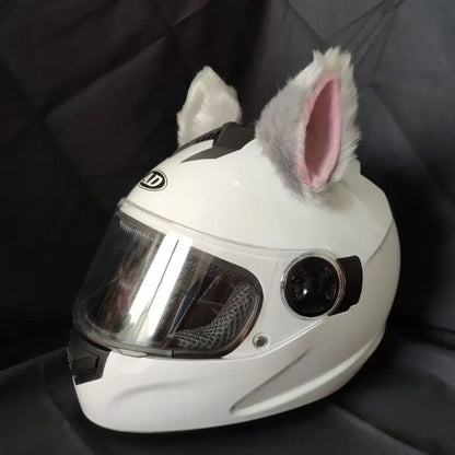 Motorcycle Helmet Cat Ears Decoration Cute Plush Stickers Motocross Helmet Full Face Off Road Helmet Decor Cosplay Styling