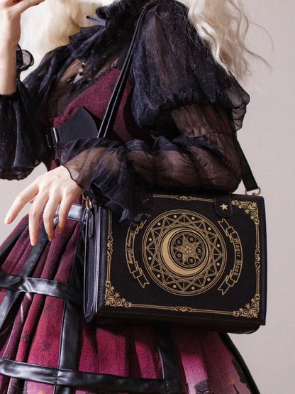 Y2K Magic Book Lolita Ita Bag Gothic Shoulder Bag Girls Transparent Pocket Cute Crossbody Handbags Women's Mini Backpacks Purse