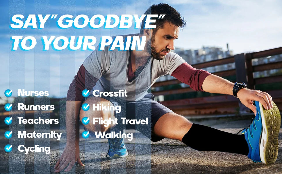 4 Pairs of Compression Socks Men Women Medical Varicose Veins Nursing Socks For Outdoor Running Pregnant Sports Socks