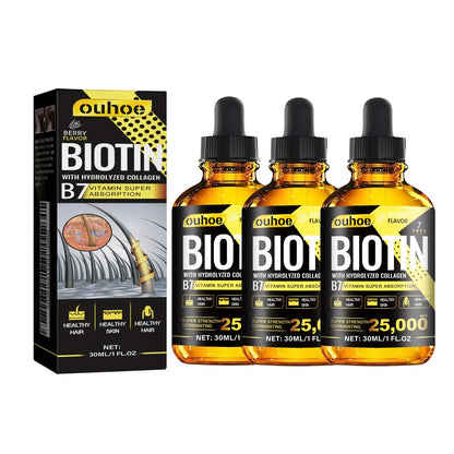 OUHOE Collagen B7 Vitamin Hair Essential Oil Moisturizes and Softens Hair, Hair Care Essential Oil Prevents Improves Hair Loss