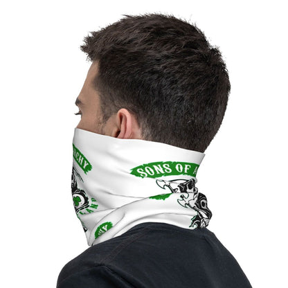 Custom 1 Percenter Essential Sons Bandana Neck Gaiter for Ski Camping Men Women Wrap Scarf TV Show Anarchy Headband Warmer