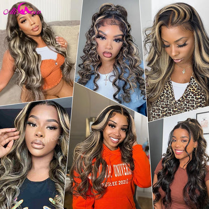 13x6 Body Wave Lace Front Wigs Human Hair Pre Plucked 180 Density Drawstring Wig Human Hair Glueless Human Hair Wigs For Women
