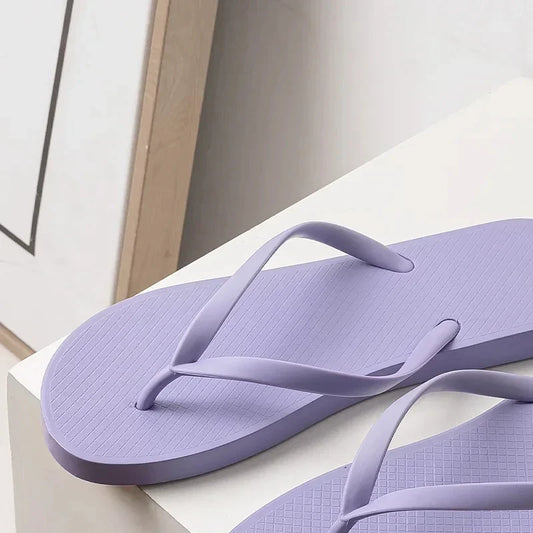 2025 Summer Women's PVC Flip Flops Round Head Design Non Slip Comfortable Soft for Beach Indoor Outdoor Use