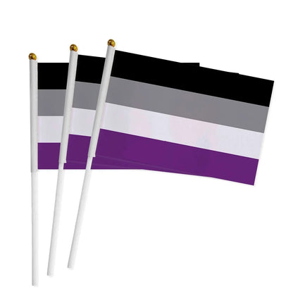 Hand Flag 100pcs 14x21cm Dream SMP Flag Gay Lesbian Homosexual Bisexual LGBT Pride Flag Customized Rainbow Hand Flag