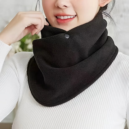1pc Winter Thickened Fleece-Lined Neck Gaiter - Unisex Windproof Warm Scarf for Cycling & Outdoor, Men Women Winter Neck Warmer