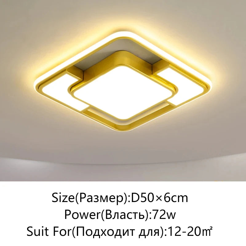 Modern LED Ceiling Light Minimalist Bedroom Lamp Home Decor Ceiling Chandelier Children's Room Lustre Living Room Lights Fixture