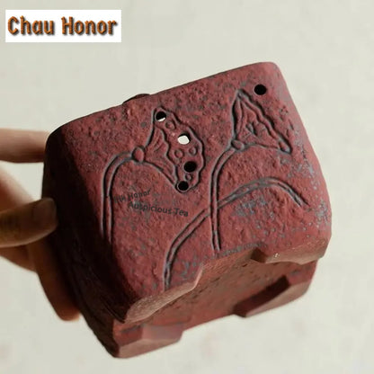 Antique Dunhuang Charcoal Tea Fire Stove Japanese Coarse Pottery Cooking Teapot Water Boiling Pottery Kettle Fire Warmer Wine