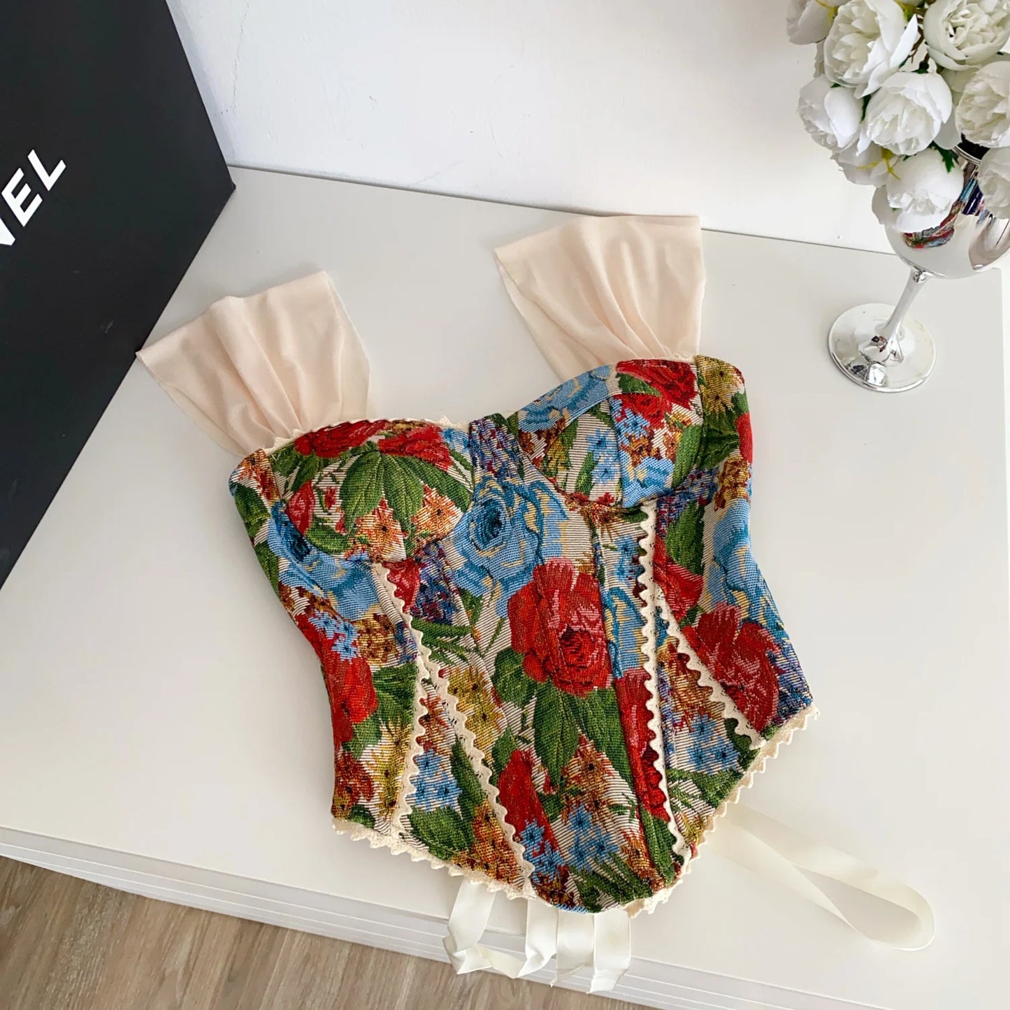 SINGREINY Women Strap Vintage Lingerie Camisole Sleeveless Lace Up Backless Mini Top  American Retro Slim Sexy Print Tank Top