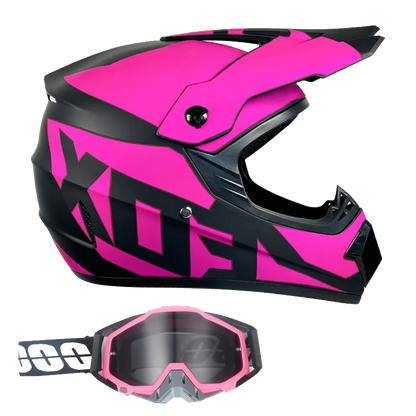 Youth Kids Motocross & Dirt Bike Helmet - Off-Road Downhill AM DH Cross Helmet - DOT Certified for Young Riders