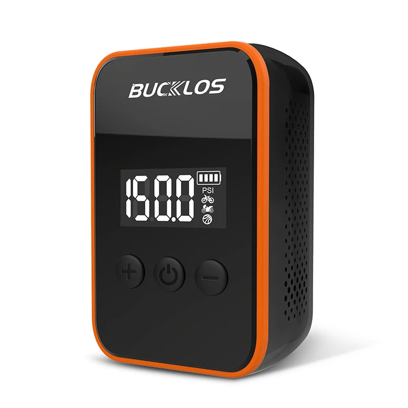 BUCKLOS Bike Mini Electric Tire Inflator 150PSI Bike Mini Air Pump Presta/Schrader Valve Portable Bicycle Air Pump Cycling Tools