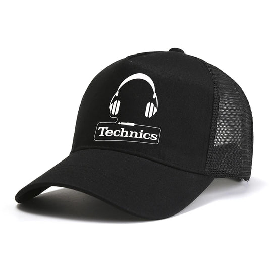 Technics Headphone Print baseball cap Vinyl Master DJ Technics hip hop caps fashion Breathable Unisex sun hat mesh Snapback Hats