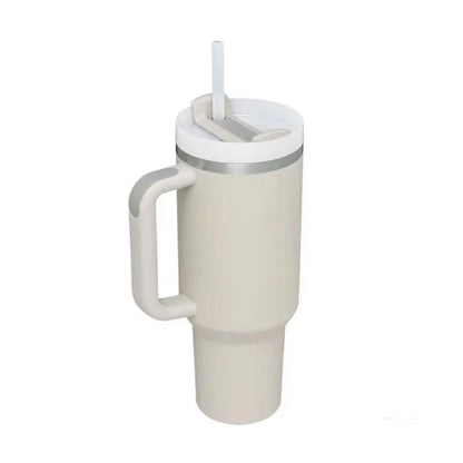 40oz Tumbler with Handle Straw and Silicone Boom Stainless Steel Vacuum Thermos Cup Large Capacity Travel Car Coffee Mug Logo