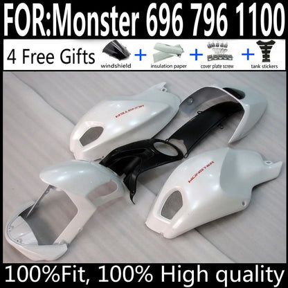 Ducati Monster 696 796 1100 Motorcycle Fairings Kit ABS Plastic Body Work Tank Cover Seat Cowl Full Set