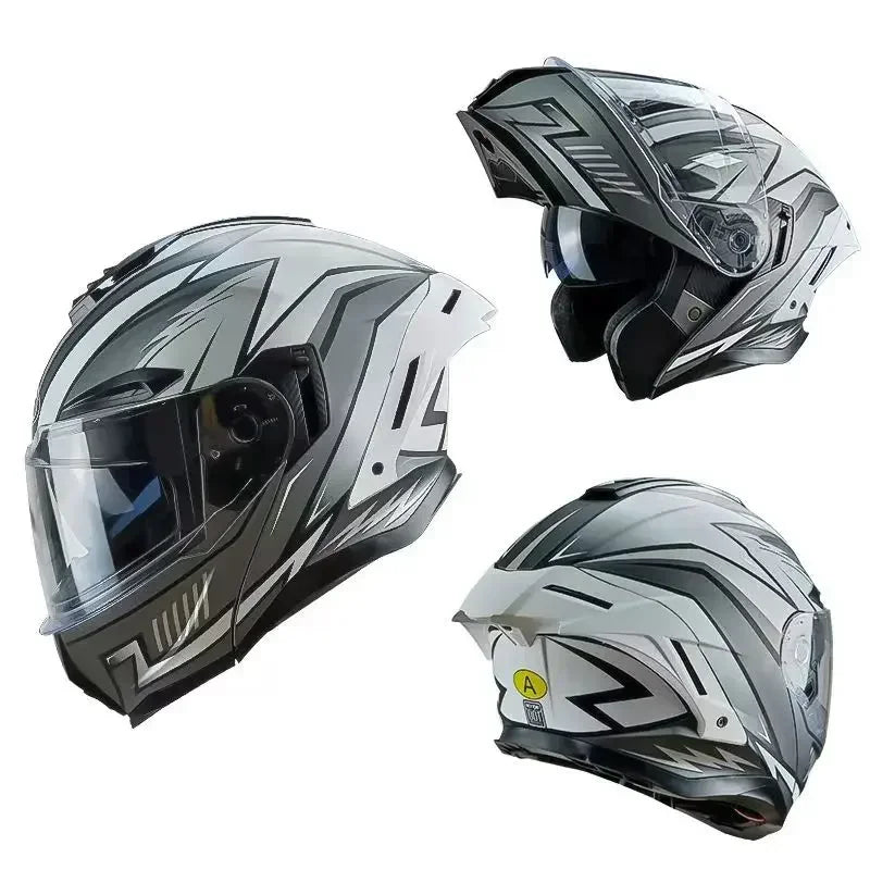 Flip up Motorcycle Helmet Full face Dual lens off-road Racing helmet Men Cascos para moto Motorbike Helmet DOT Approved For BMW