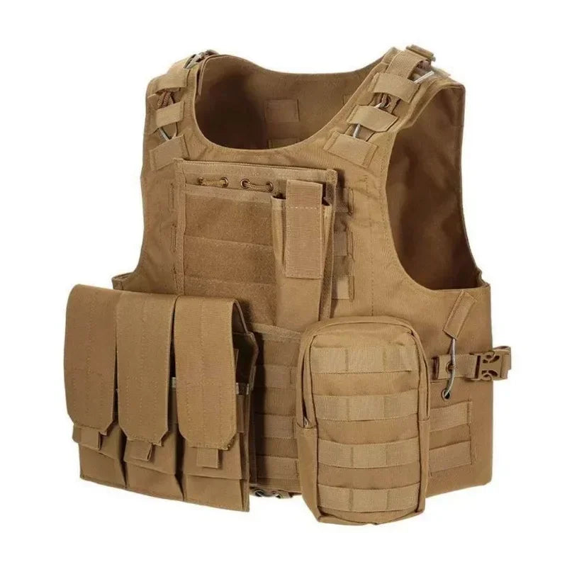 Nylon Tactical Vest Body Armor Hunting Carrier Accessories Men Combat MOLLE Camo Military Vest Outdoor CS Hunting