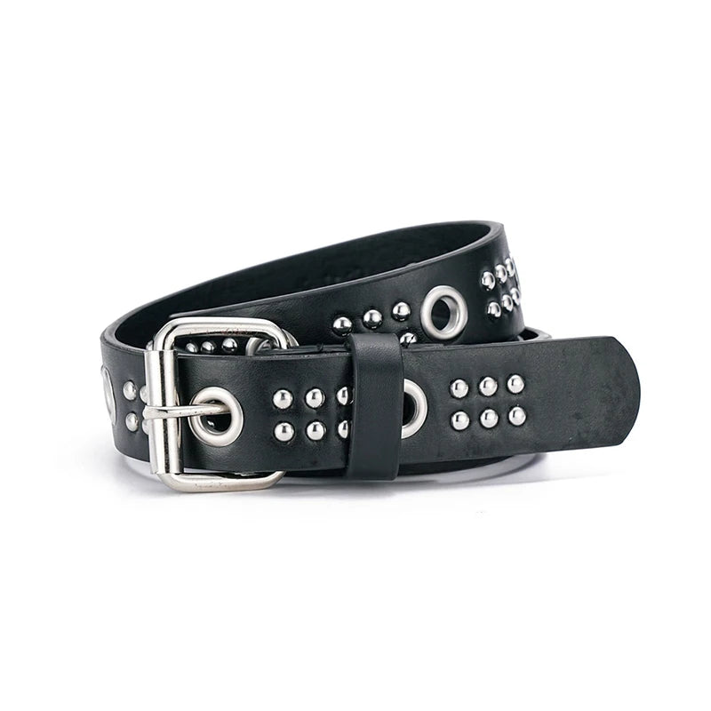 New Fashion New Bronze Bullet Belt Metal Belt Men And Women Punk Hardware Jeans Belt Y2K Belt Designer Belt Women's Belt