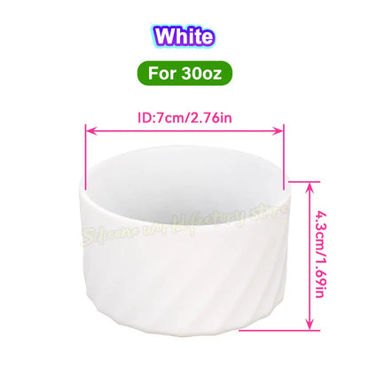 SW 40oz/30oz Silicone Cup Bottom Cover for Stanley Adventure Quencher Tumbler for IceFlow Flip Straw Water Bottle Sleeve 7.5/7CM