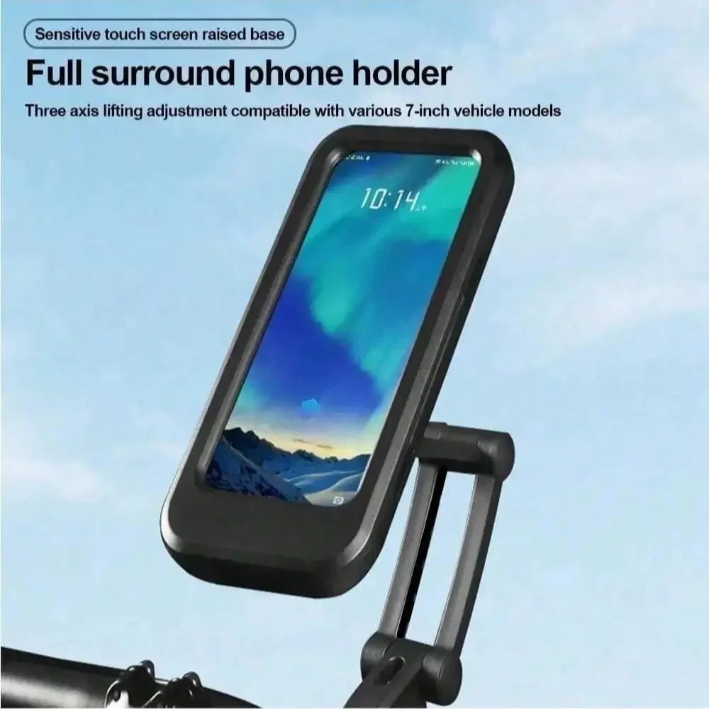 Universal Waterproof Bicycle Phone Holder Motorcycle Mount 360 Swivel Adjustable Magnetic Stand For Mobile Phone GPS Navigation