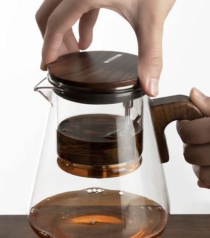 Bonston elegant cup insulation separation bubble teapot heat-resistant glass teapot simple filter tea cup 500ml
