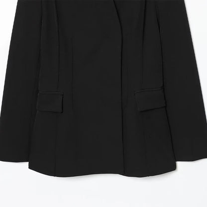 Elegant Solid Women's Blazer Trouser Suits Lapel Single-Breasted Wide Leg Pants Lady Set 2026 Spring 2 Pieces Set Women