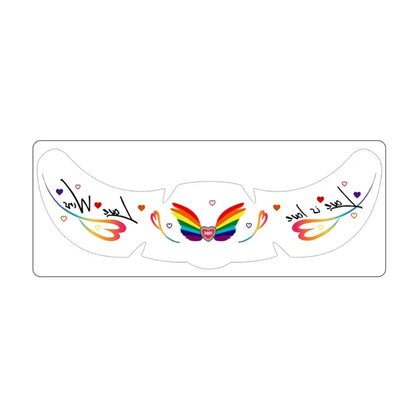 Waterproof Rainbow Freckles Face Tattoo Facial Art Disposable Face Temporary Tattoos Long Lasting Makeup Stickers Pride Month