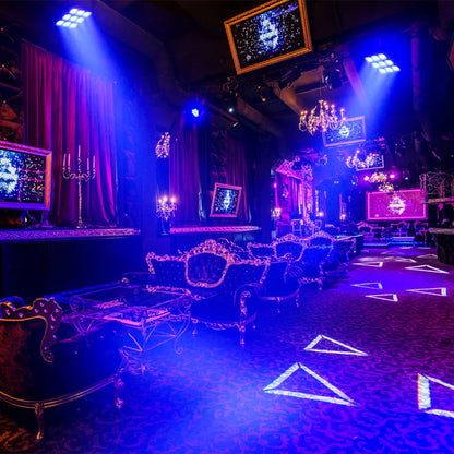 U'King 8Pcs 30W Square Par Lights 9X10W RGBW LEDs Stage Effect Lighting DMX512 Strobe Lights For DJ Show Concert Party KTV