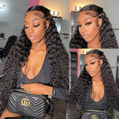 Curly Glueless Wigs Human Hair Ready To Wear 13x6 Deep Wave Hd Lace Front Human Hair Wig Transparent Curly Water Wave Lace Wigs