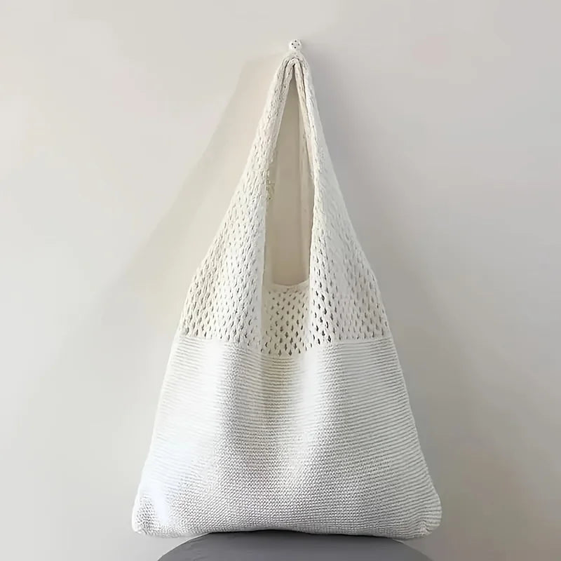 Designer Knitted Handbags For Women Large Capacity Tote Bag Summer Beach Big Purse Casual Hollow Woven Shoulder Bags Female Pack