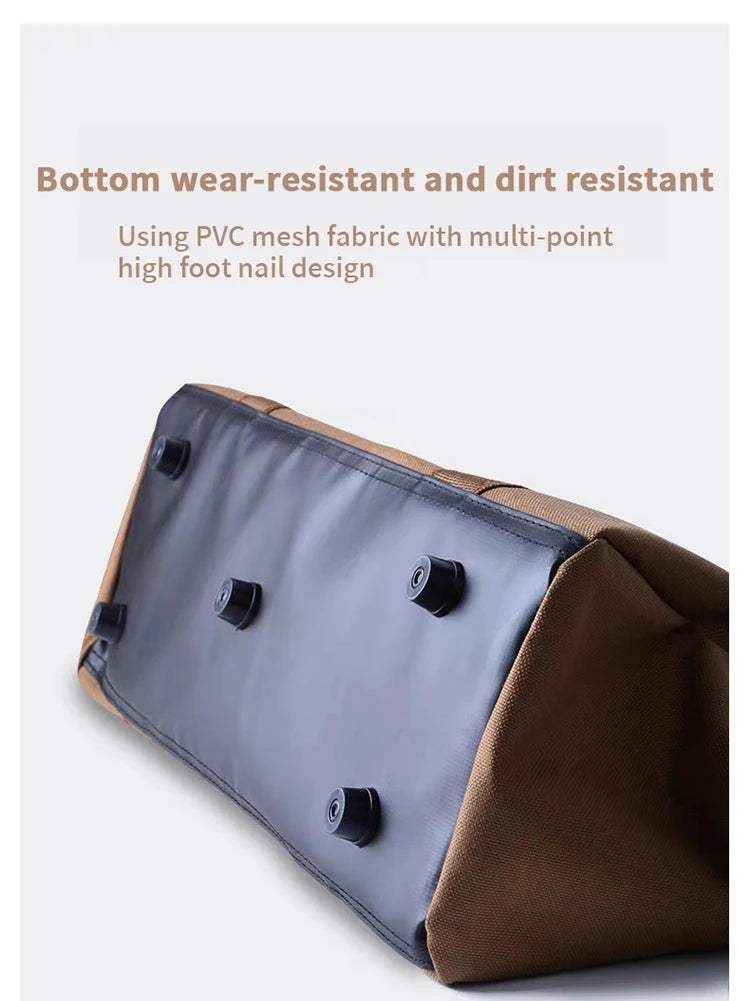 Camping tool storage bag,large-capacity tool kit, can be hung with a climbing buckle, high toe nail,Five colors to choose from
