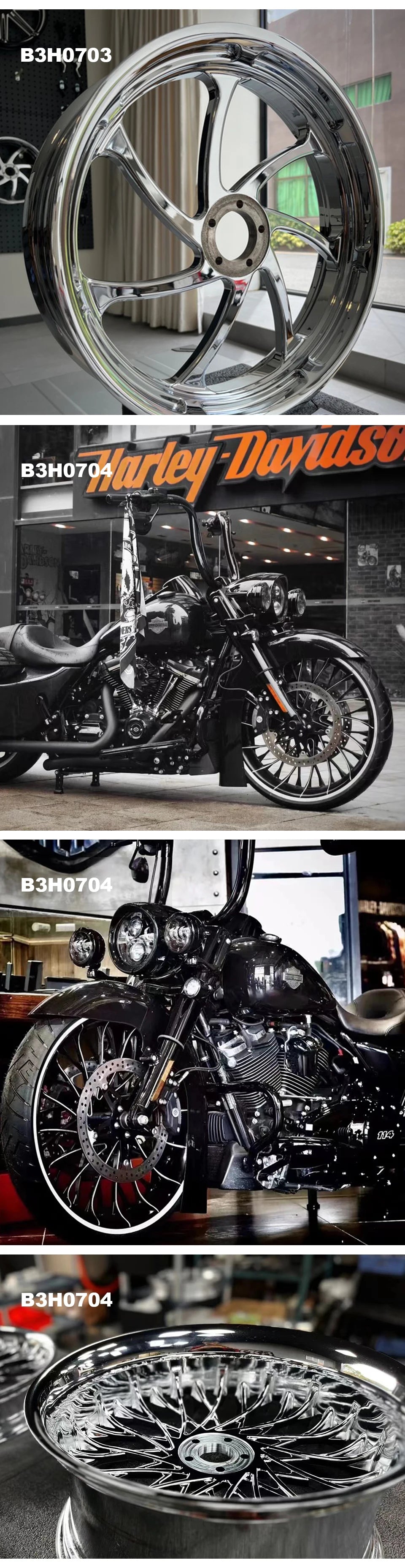 FORGED ALUMINUM 21 WHEELS for Harley Davidson 2017 Touring Models 2018 Softail Models Front Position New Condition