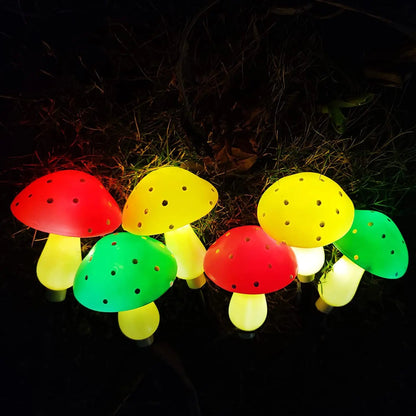 Solar mushroom string lights for garden and courtyard waterproof mushroom-shaped string lights for Amazon cross-border hot new p