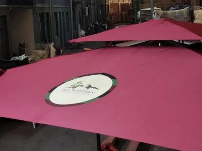 Sun Umbrella, Outdoor Furniture, with Solar LED Lights, Outdoor Umbrella Furniture Set, Sun Protection and Rain Protection