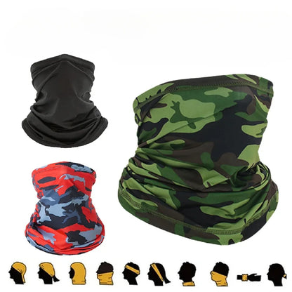 Summer Cycling Face Mask Motorcycle Balaclava Mask Uv Protection Scarf Men Women Bandana Neck Cover Outdoor Fishing Hiking Golf