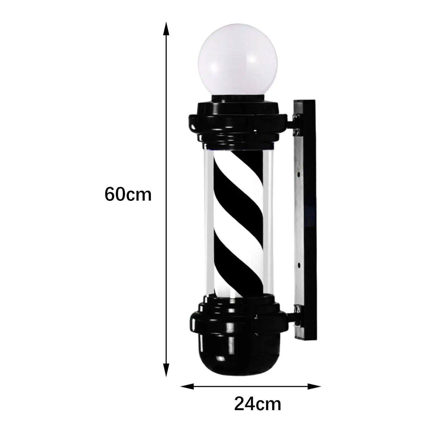 23.6 inch Barber Pole Light Classic Signs Barber Shop Open Sign for Outside