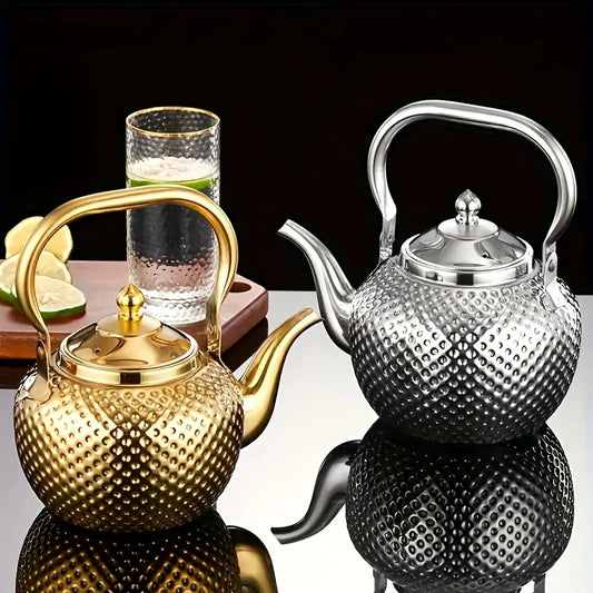 KEMORELA 1PCS Stainless Steel Water Kettle 1.2/1.5/2L Tea Pot Thicker With Filter Hotel Tea Pot Coffee Pot Induction Cooker Tea