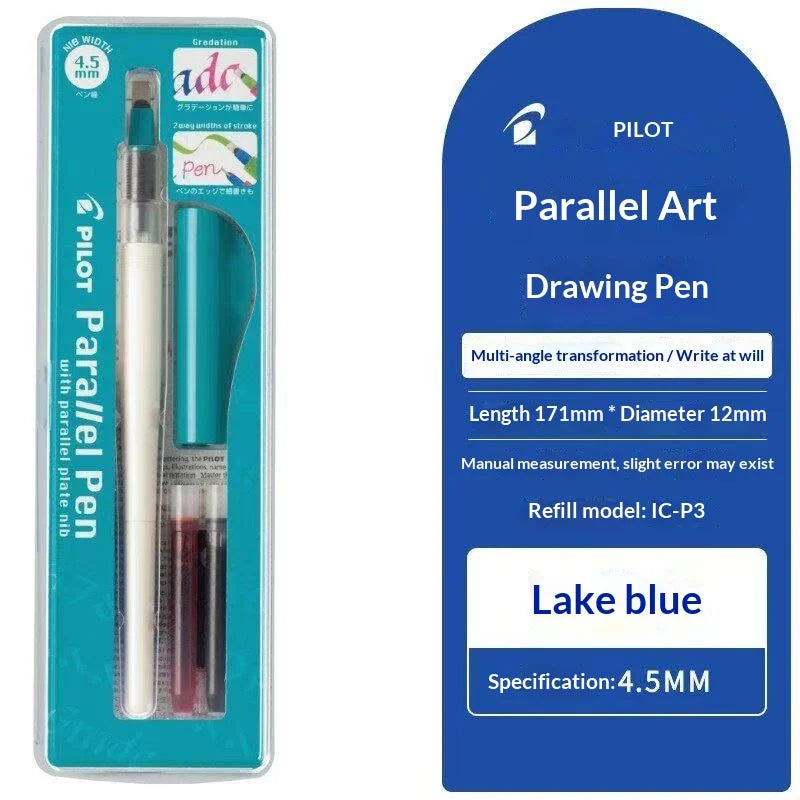 Original PILOT FP3-15-SS Parallel Pen Multi Sizes Flat Tip Calligraphy Fountain Pen Practice Gothic Italic Hand Lettering Suppli