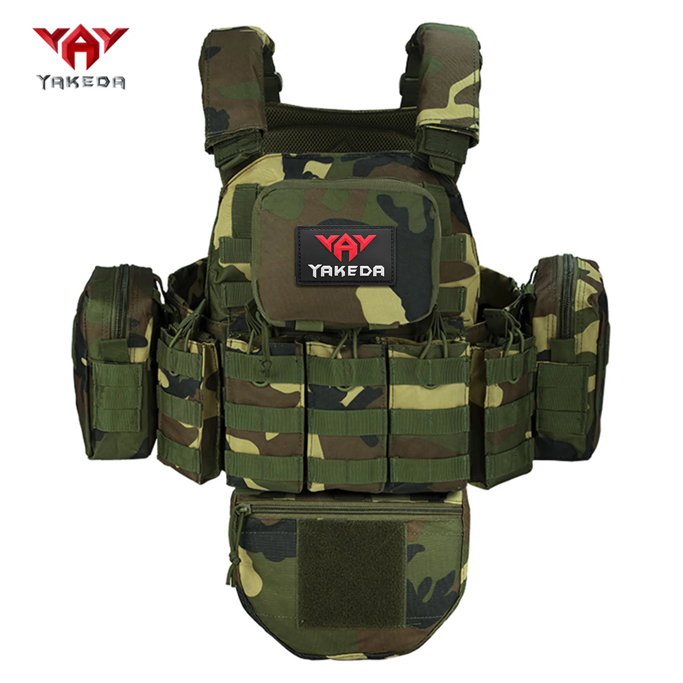 YAKEDA   The eight-piece hunting vest has multiple storage bags and is suitable for hunting training and other scenarios