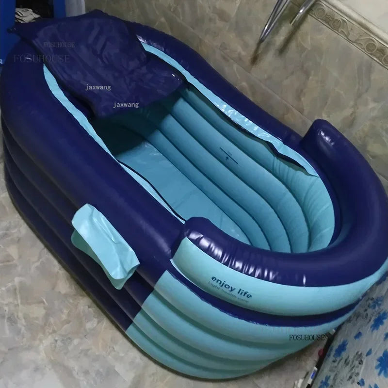 Large Capacity Inflatable Bathtub Portable Home Folding Spa Steam Sauna Bathing Bucket Hotel Space Capsule