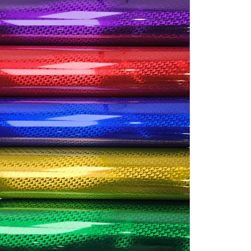 High Glossy Red Blue Green Purple Gold Aircraft Pattern Plated Carbon Fiber Sticker Car Body Films Wrap Vinyl Car Film Wrapping