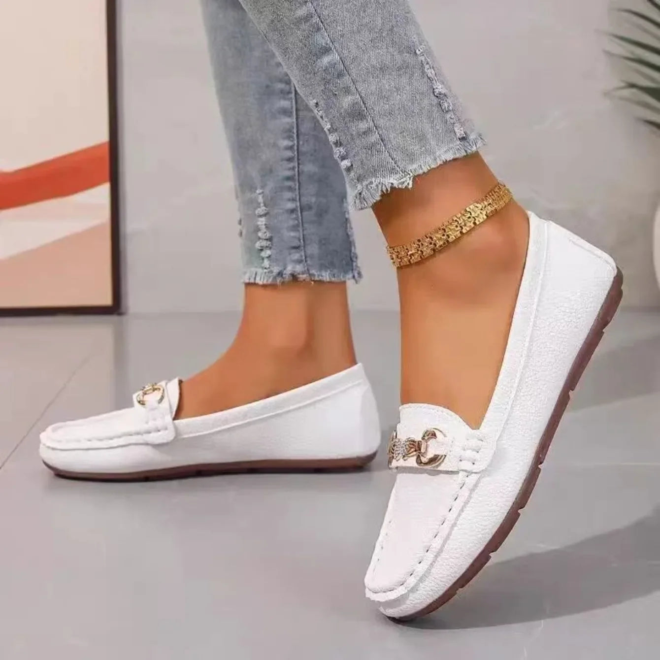 2025 New Women Flats Spring Autumn Casual Slip on Mary Jane Shoes Fashion Sneakers Women Round Toe Solid Soft Sole Flat Loafers