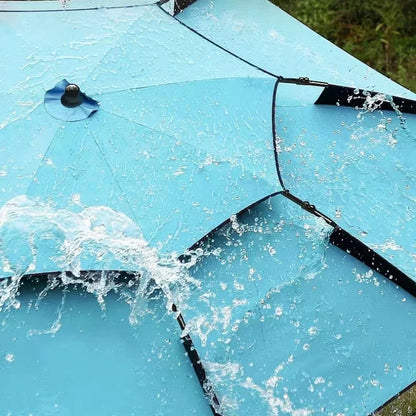 For 1-2 Person Fishing Umbrella Double Vinyl Coating Sunshade Windproof Waterproof Outdoor Stand Umbrella With Ground Insert